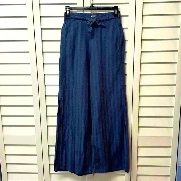 Roxy Sunkissed Wide Leg Beach Pants Size XS Bijou Blue - Picture 1 of 15